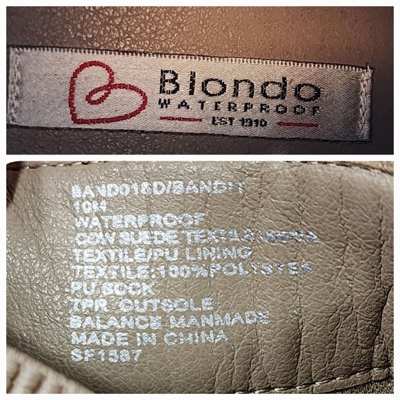 Blondo Chelsea Boots 10M Women Bandit Chunky Waterproof Taupe Suede Leather NEW - Picture 12 of 12